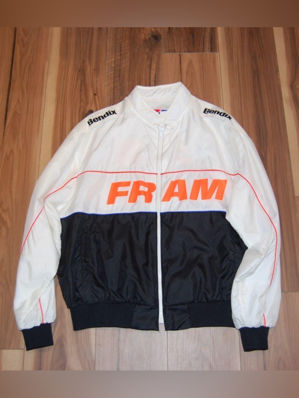 Colorblock Windbreaker Jacket - White & Black